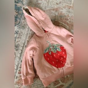 NEW Baby Boden Sherpa Lined Hooded Sweatshirt 🍓